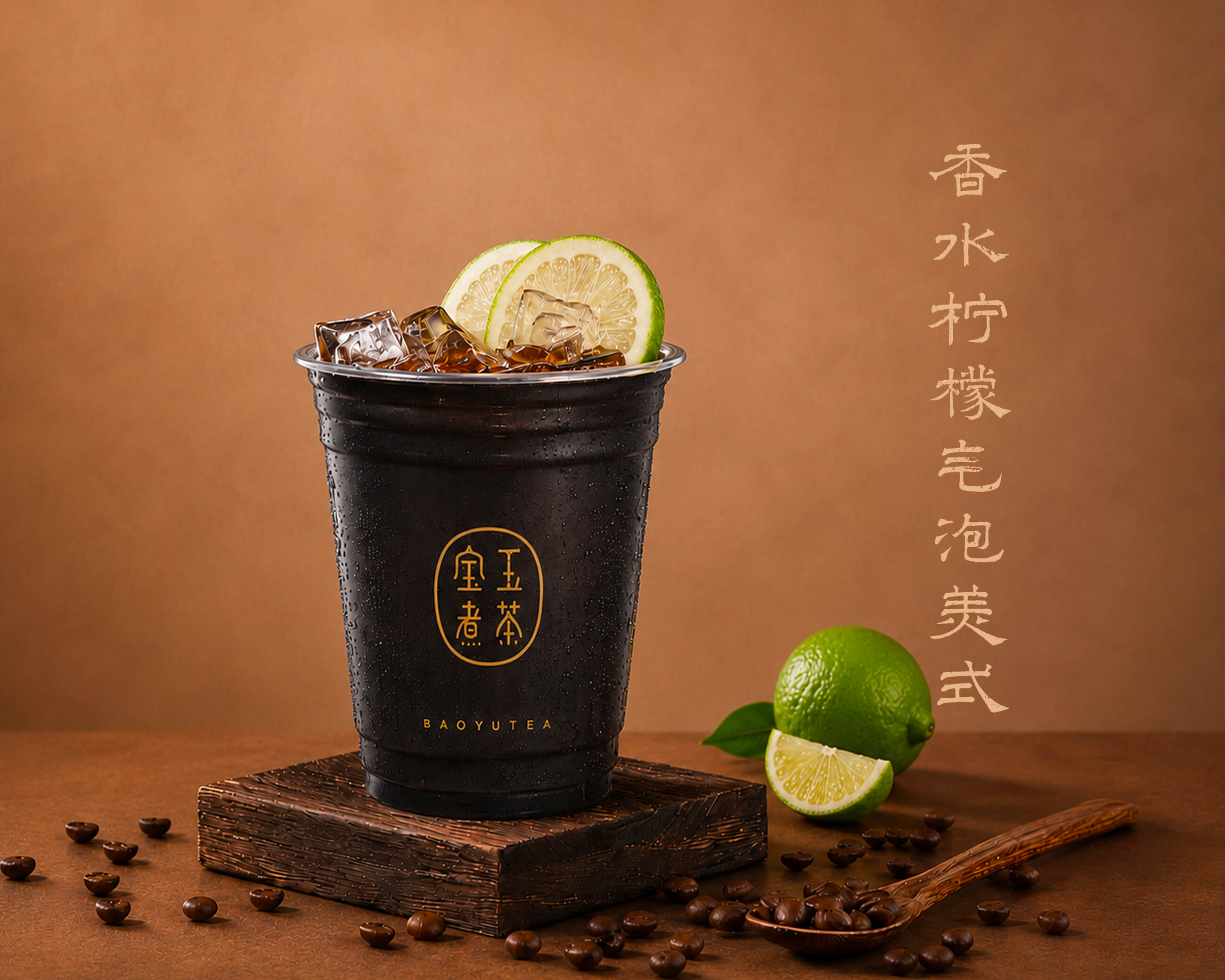 香水柠檬气泡美式